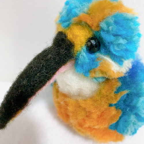 一点物かわいいカワセミさん ぽんぽんぬいぐるみ 手乗りサイズ 羊毛