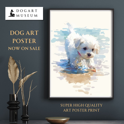 【原画】『苔むした戦士マール』（犬　マルチーズ） 価格の安いMIX①♂(父)マルチーズ×(母)アメリカン・コッカー桶川