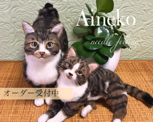 ウチの子オーダー007【あいねこ羊毛フェルト】リアル そっくり 愛猫