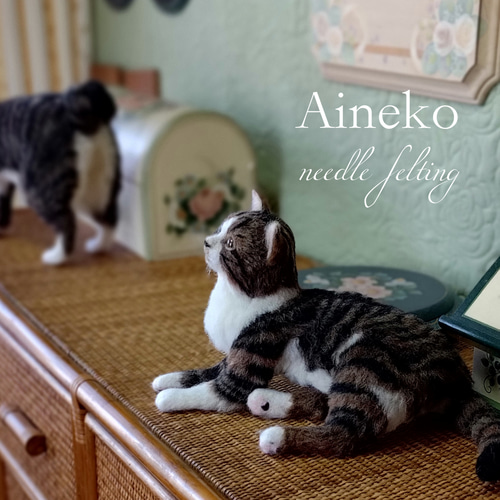 ウチの子オーダー007【あいねこ羊毛フェルト】リアル そっくり 愛猫