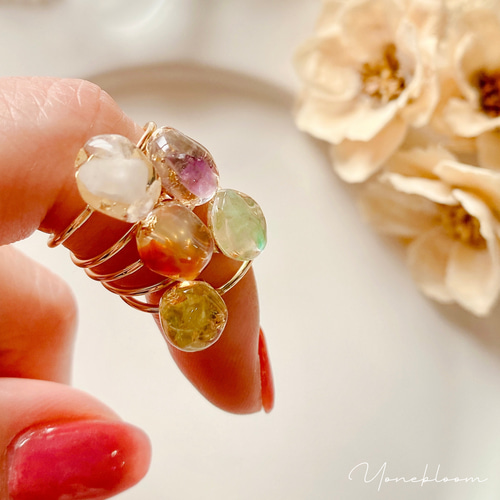天然石リング お守りリング サージカルステンレス レジン 天然石リング お守りリング サージカルステンレス レジン