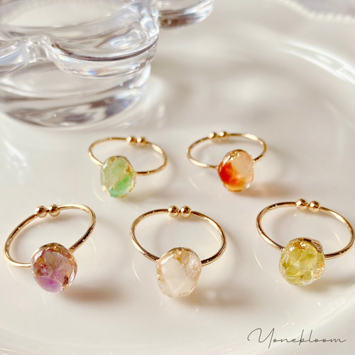 天然石リング お守りリング サージカルステンレス レジン 天然石リング お守りリング サージカルステンレス レジン
