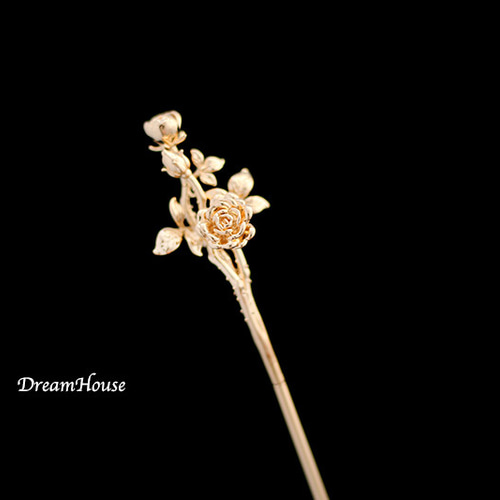 バラのかんざし＊薔薇＊簪＊着物和装 かんざし dreamhouse 通販
