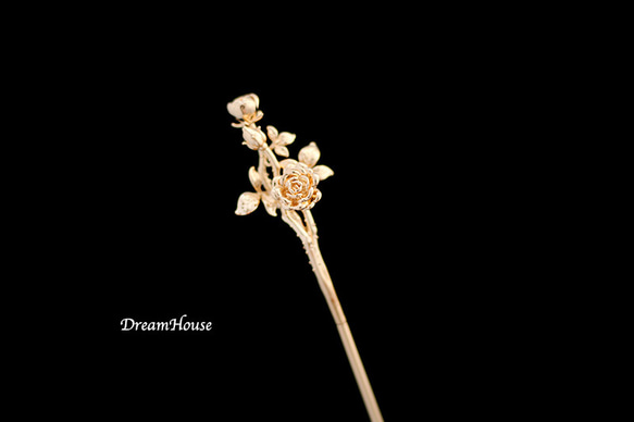 バラのかんざし＊薔薇＊簪＊着物和装 かんざし dreamhouse 通販
