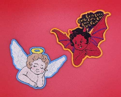 DENIME SHINS期 刺繍　リバーシブル　スカジャン 天使と悪魔 DENIME SHINS期 刺繍 リバーシブル スカジャン 天使と悪魔