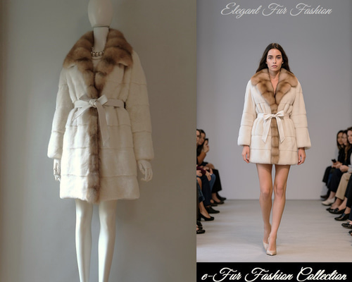 リッチなオーラを放つ☆ノーブルな表情毛皮の王様セーブル襟×パール