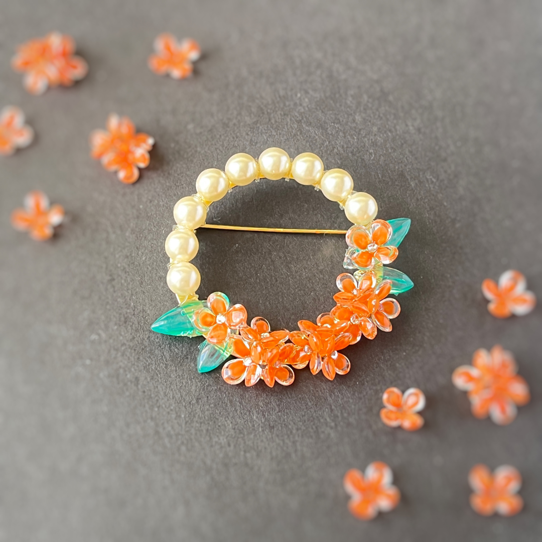 アンティーク ブローチ ノートカバー 花 アンティーク ブローチ ノートカバー 花