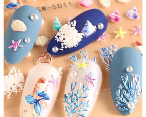 No172 ネイルパーツ 珊瑚 サンゴ ネコポス 送料無料】サンゴパーツ（ゴールド/シルバー）5個入 夏ネイル