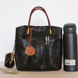 本牛革　斜め掛けショルダーバッグ2Wayバッグ　黒色 5枚目の画像