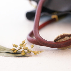 本牛革　斜め掛けショルダーバッグ2Wayバッグ　黒色 8枚目の画像