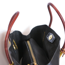 本牛革　斜め掛けショルダーバッグ2Wayバッグ　黒色 10枚目の画像