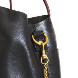 本牛革　斜め掛けショルダーバッグ2Wayバッグ　黒色 13枚目の画像