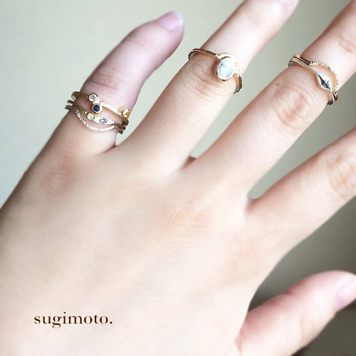 ひし形シルバーリング 指輪 サイズ調整 金属アレルギー 刻印