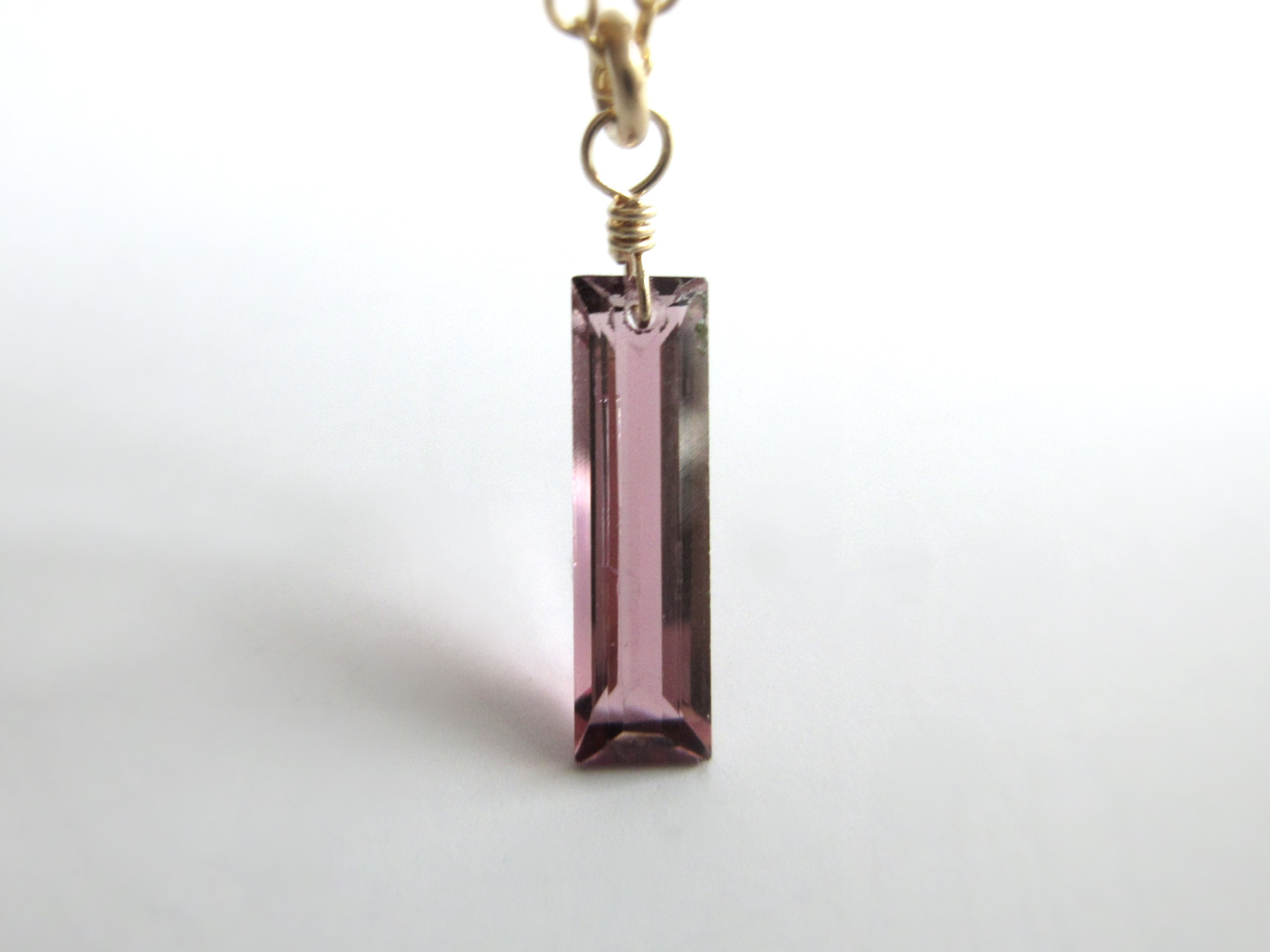 【10月の誕生石】宝石質11.8mm「ピンクトルマリン」14kgfネックレス