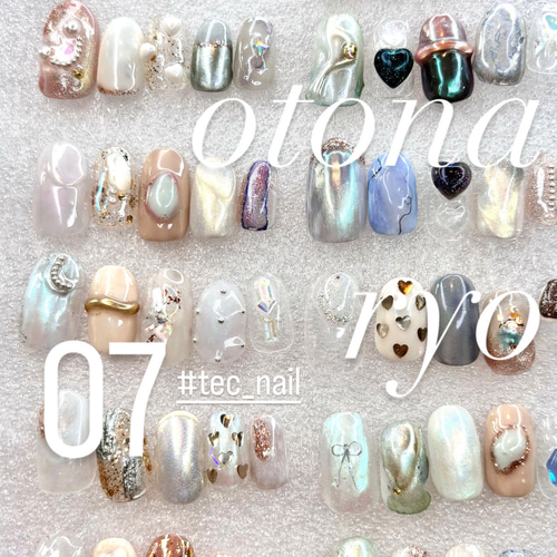 ☑︎ぷくぷく泡の中ネイルチップ ネイルチップ 韓国 オーダー  