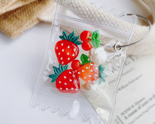 CANDY COLOR TICKET フェイクスイーツ作家様 バッグチャーム CANDY COLOR TICKET フェイクスイーツ作家様 バッグチャーム