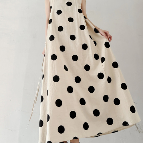 45R 水玉ワンピース ノースリーブベスト水玉ワンピース – weMALL