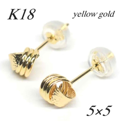 18金【5×14mm 縦長厚み月甲フープピアス】イエローゴールド 刻印入 新品！ 地金＊18金【5×14mm 縦長厚み月甲フープピアス】イエロー