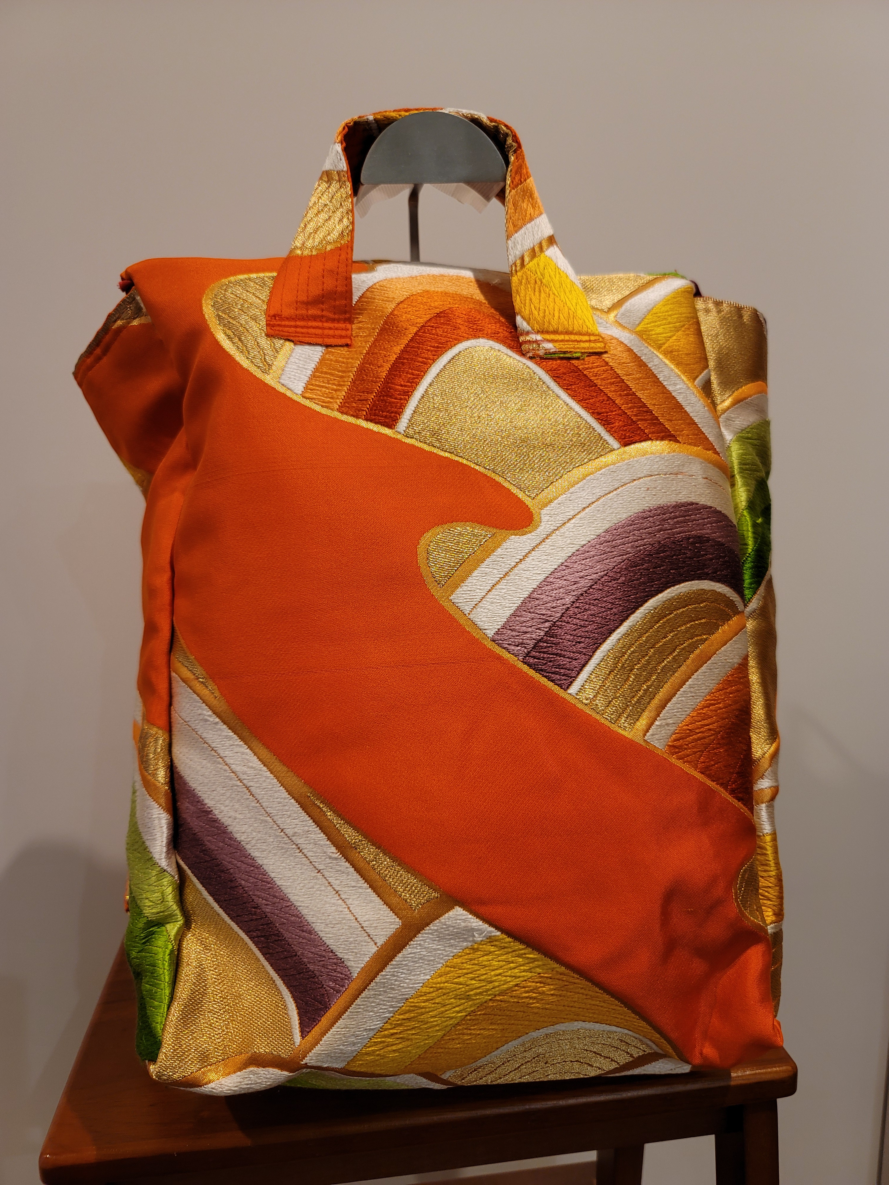 帯リメイク　和柄リュックサック