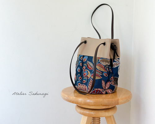 ハンドメイド　巾着袋　ハンバーガー　シュナウザー ハンドメイド 巾着袋 ハンバーガー シュナウザー（ハンドメイド