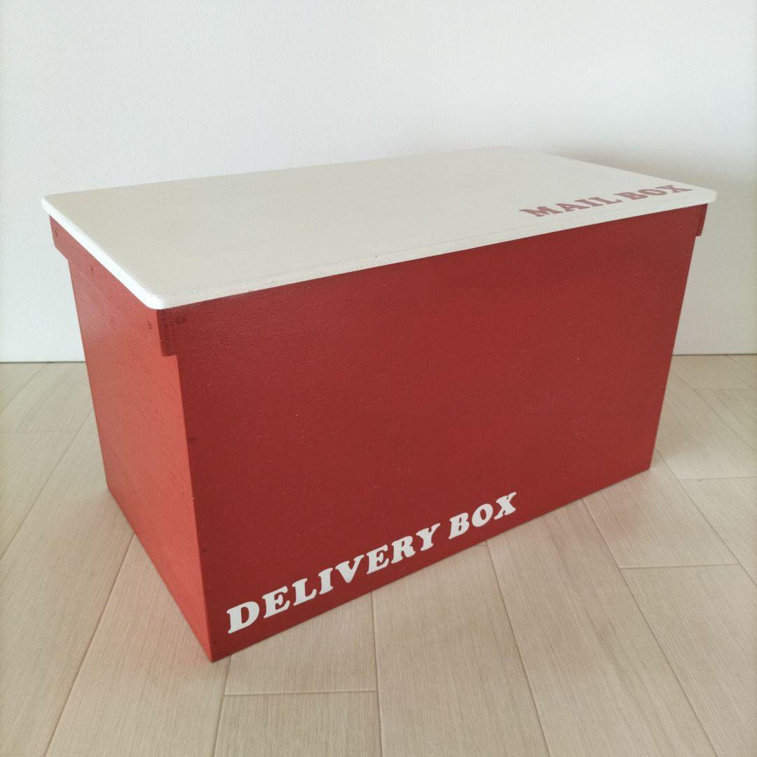 【国産】 41《宅配BOX》収納ボックス POST 置き配 インテリア 木箱 りんご 家具・インテリア