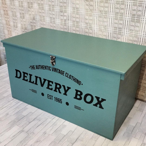 112《宅配BOX》大型ポスト りんごBOX 着けれ 収納 置き配 木箱