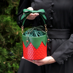 皮とビーズとモールとレース刺繍ユニークな赤と黒のハンドバッグ