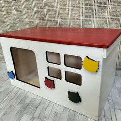 31《キャットハウス》ハンドメイド 猫 小屋 木箱 りんご箱 ペットハウス 114《キャットハウス》りんご箱 猫 ネコ ペット 木箱 トイレ ハウス