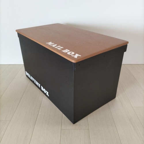 112《宅配BOX》大型ポストりんごBOX 収納 置き配 木箱 おしゃれ