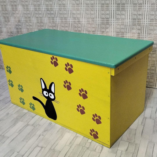 50《収納BOX》猫 宅配BOX おもちゃ箱 ボックス コンテナ インテリア 