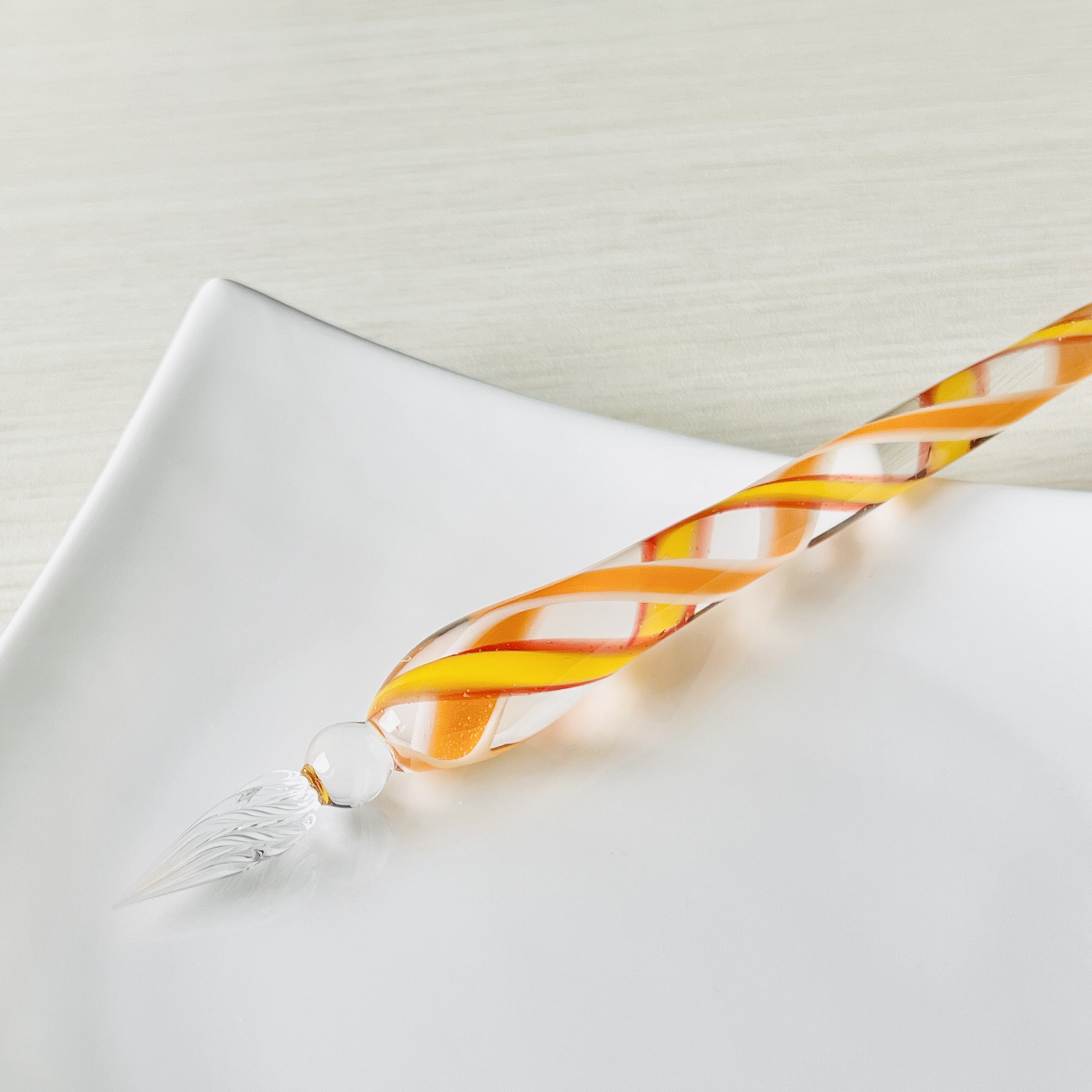 黄色いリボンのガラスペン(細字)