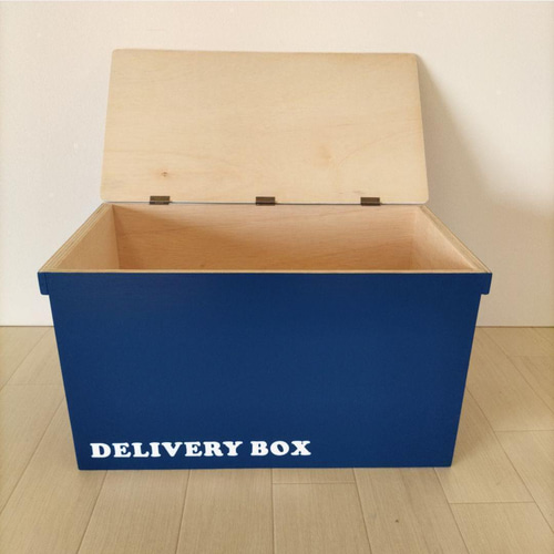 104《宅配BOX》収納ボックス POST 置き配 インテリア 木箱 りんご箱