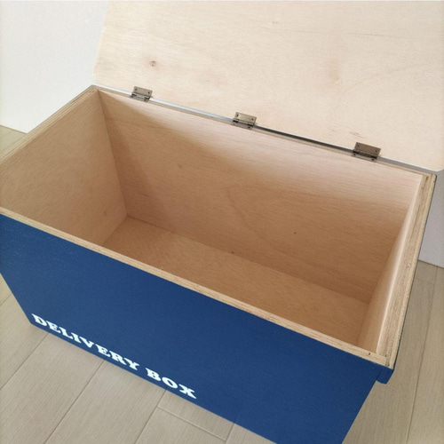104《宅配BOX》収納ボックス POST 置き配 インテリア 木箱 りんご箱