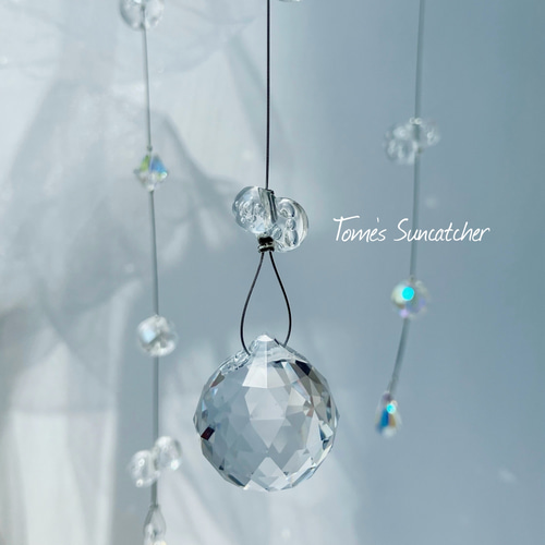 クリアなシャボン玉 モビールサンキャッチャー 550【クリスタル20mm