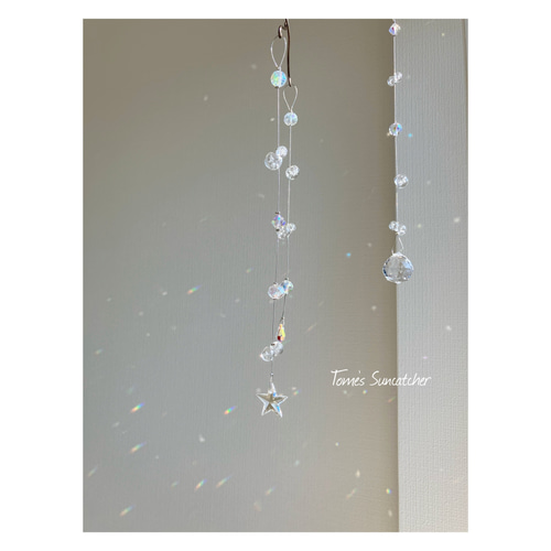 クリアなシャボン玉 モビールサンキャッチャー 550【クリスタル20mm