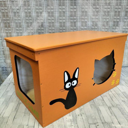 114《キャットハウス》りんご箱 猫 ネコ ペット 木箱 トイレ ハウス