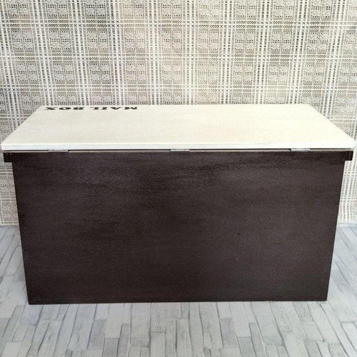 111《宅配BOX》蓋付きりんご箱 ハンドメイド 収納 インテリア 置き配