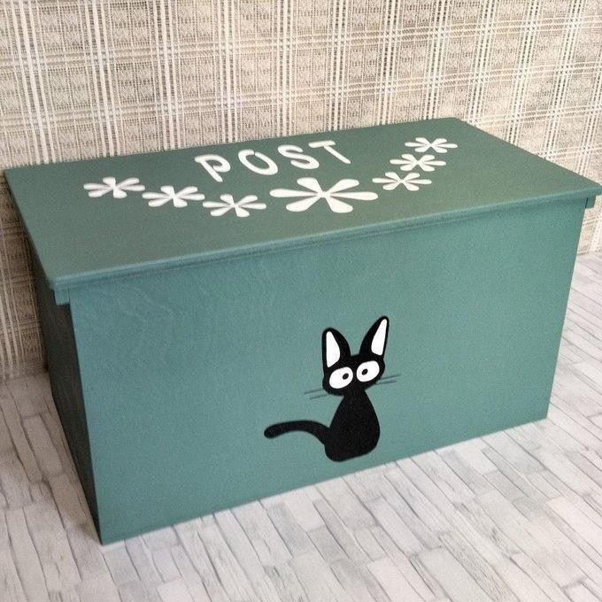 112《宅配BOX》大型ポスト りんごBOX 収納 置き配 木箱 おしゃれ