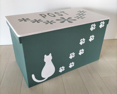 27《宅配BOX》玄関収納 ネコポスト 置き配 ハンドメイド 猫 木箱 キャット 6e13dfa45e69c1bfe27b301eecfbe4
