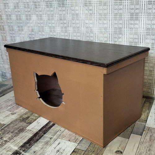62《キャットハウス》りんご箱 ネコ 猫 犬 小屋 ケージ 木箱