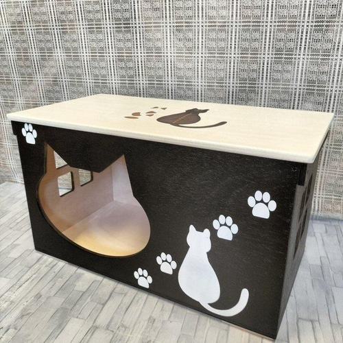 最高級 ネコ ハウス 猫 116《キャットハウス》木製 ケージ 木箱 小屋 キャットケージ