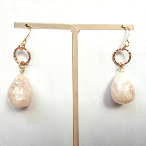 No.265 ドロップビーズとラインストーンのピアス ハンドメイド No.265 ドロップビーズとラインストーンのピアス ハンドメイド