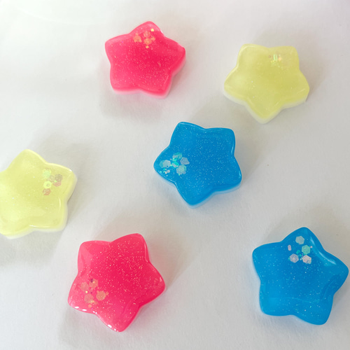 レジン かき氷カラーお星様ヘアゴム キッズ ベビー】子供 ヘア