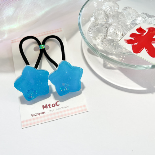 オーダーメイド♡かき氷♡ベビーヘアクリップ　ヘアゴム ヘアゴム ベビーヘアクリップ かき氷 ꫛꫀꪝ【かき氷】ベビーヘア