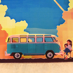 ワーゲンバス　飛び出すメッセージカード 1枚目の画像