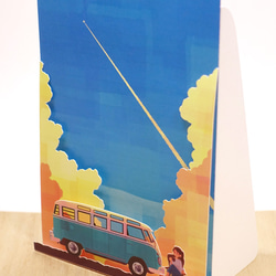 ワーゲンバス　飛び出すメッセージカード 3枚目の画像