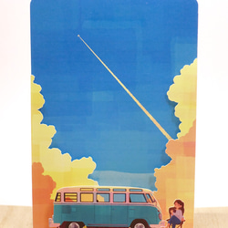 ワーゲンバス　飛び出すメッセージカード 2枚目の画像