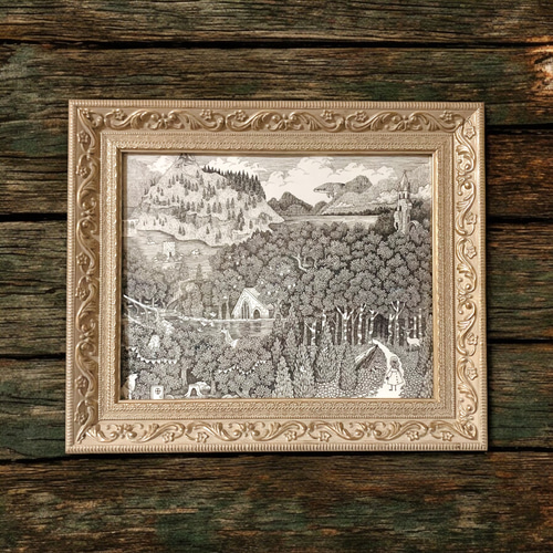 絵画3点まとめ売り MiniSaya 額入り 動物 色鉛筆の通販 by はる