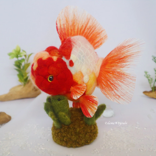 受注制作】桜東 金魚 羊毛フェルト アクアリウム 夏 春 羊毛