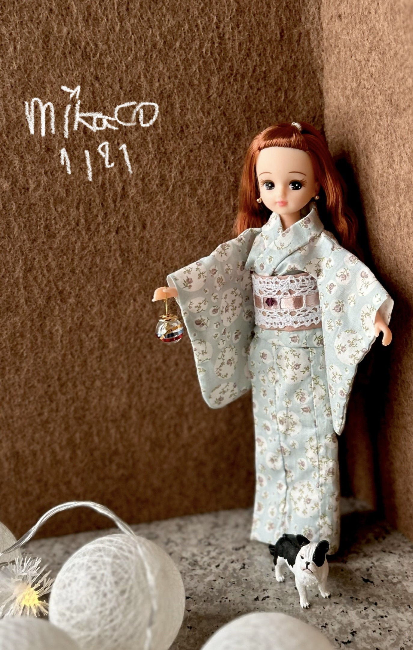 超美品　KENZO　綿　浴衣　夏物　163㎝　青紫　黄　果物柄　梨　トール 超美品 KENZO 綿 浴衣 夏物 163㎝ 青紫 黄 果物柄 梨 トール